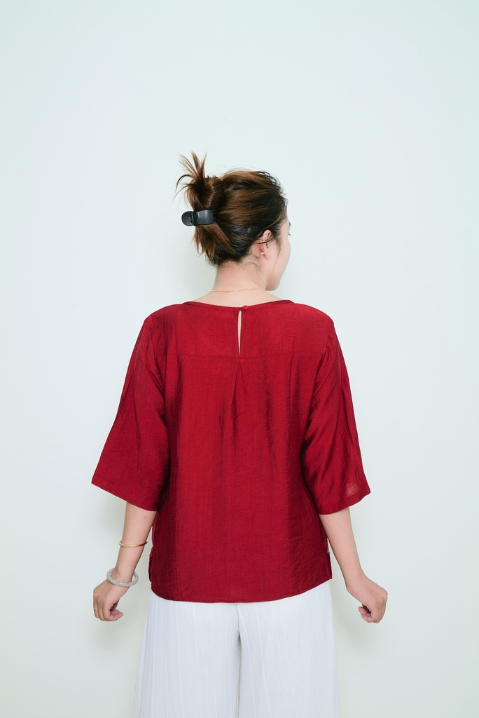 Áo Kiểu In Hoa Chất Liệu Lụa Hàn Swanlake - A11776LW01