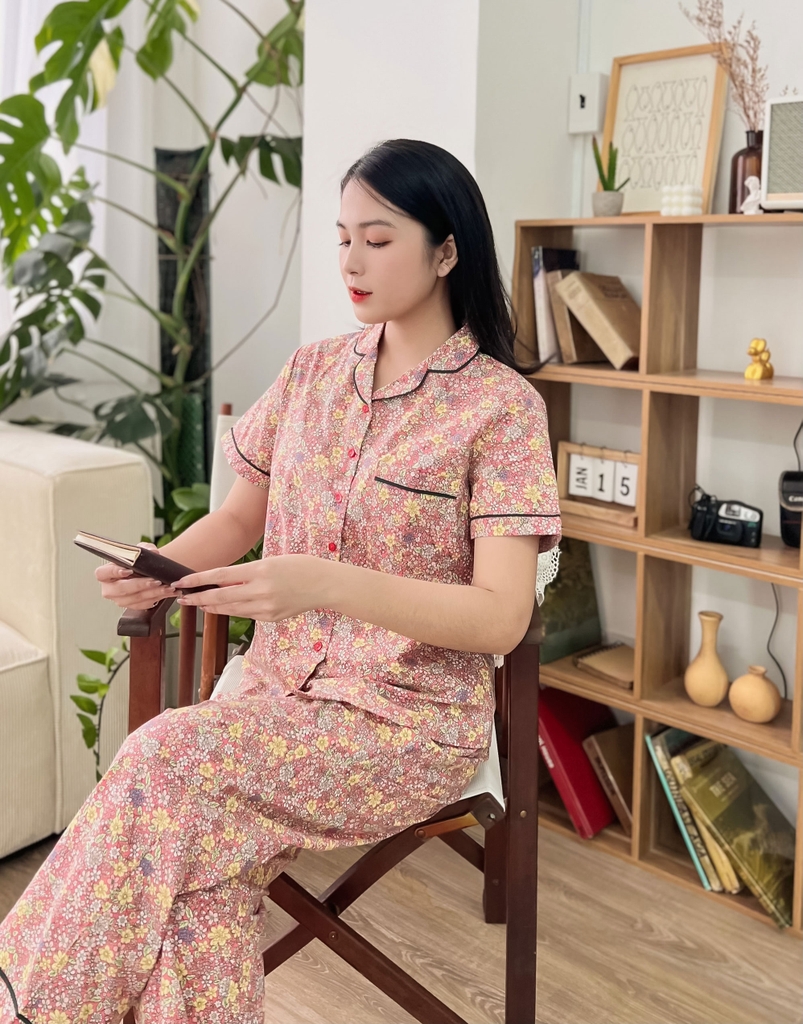 Set đồ bộ tay ngắn vài bông nhí Swanlake - B08910LW01