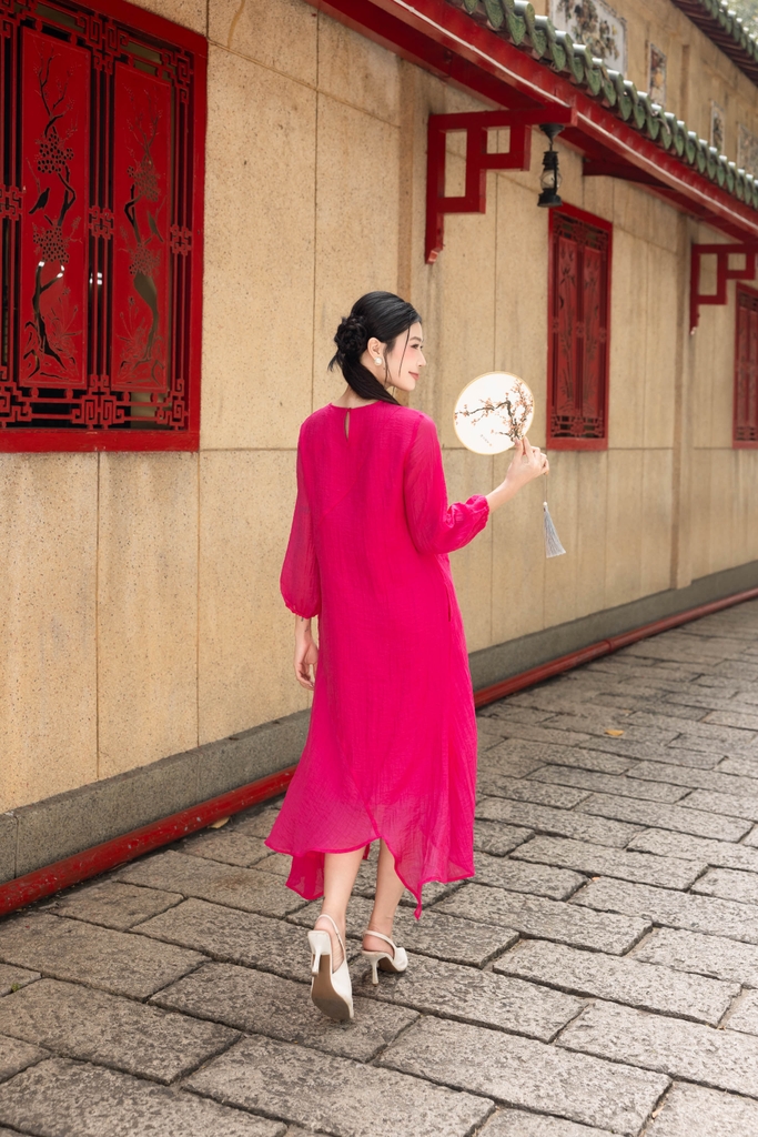 Đầm Suông Chất Liệu Tơ Swanlake - D12240LW01
