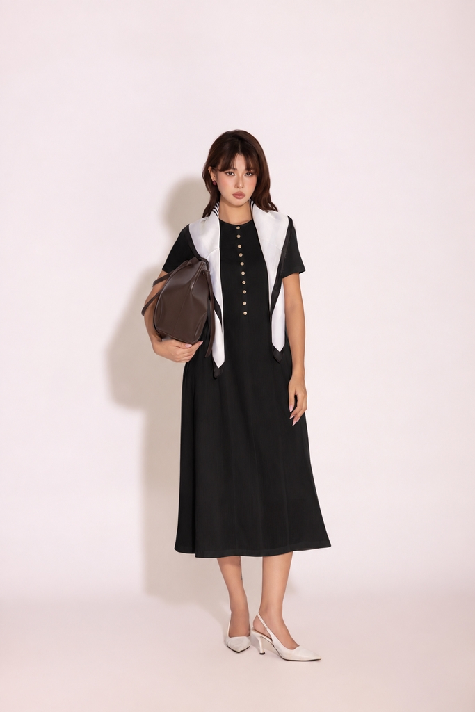 Ivory Ease Dress | Đầm Linen D14054LW01