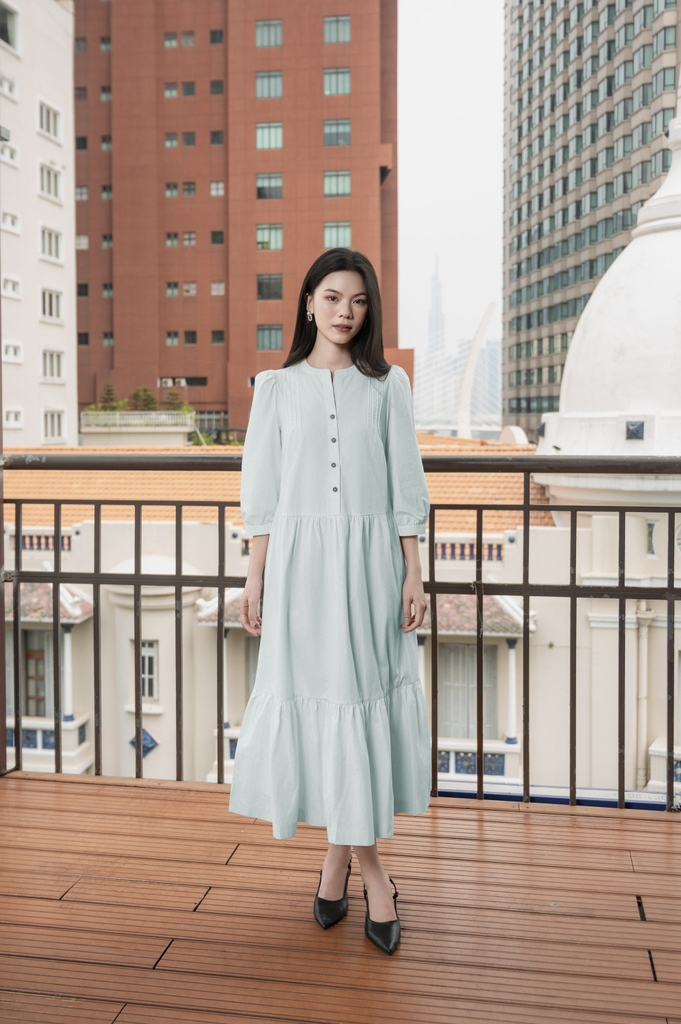 Swanlake | Váy Đầm Phom A Cổ Trụ Chất Liệu Cotton - D12355LW01