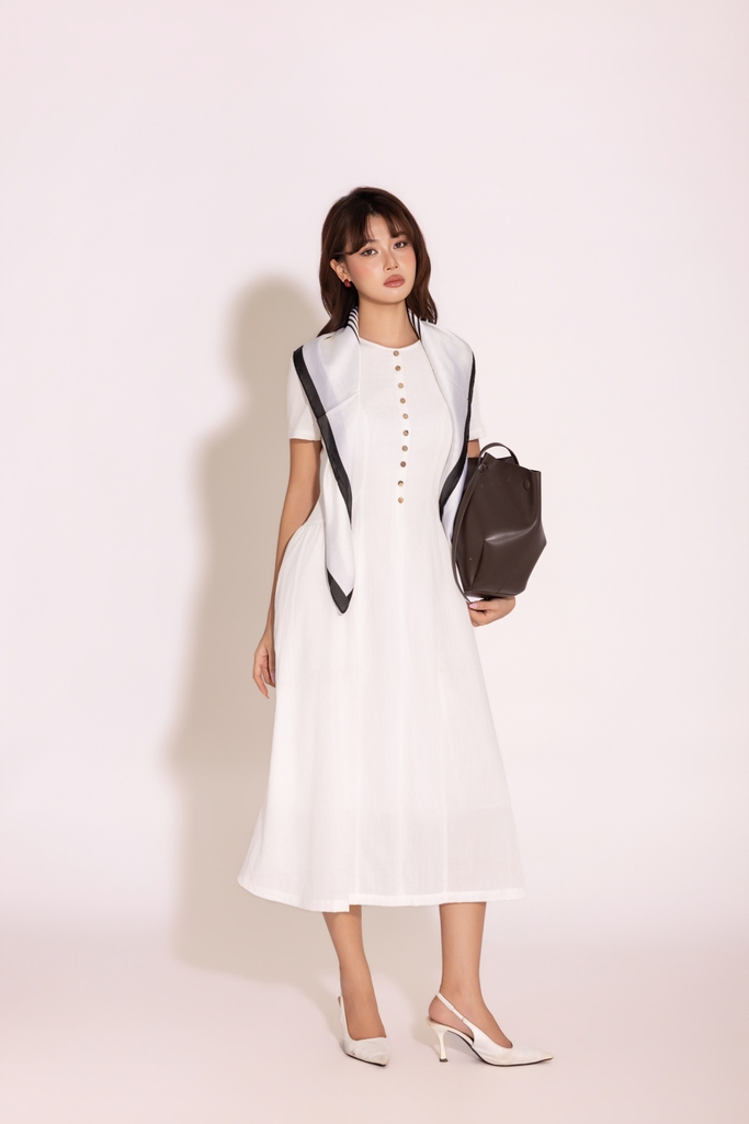 Ivory Ease Dress | Đầm Linen D14054LW01