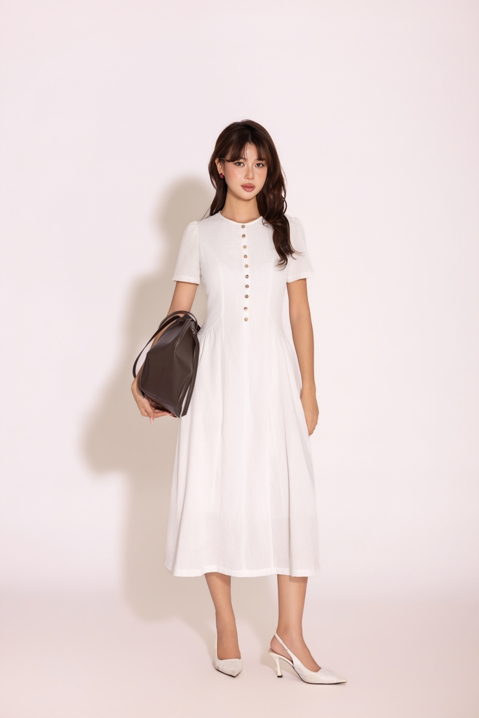 Ivory Ease Dress | Đầm Linen D14054LW01