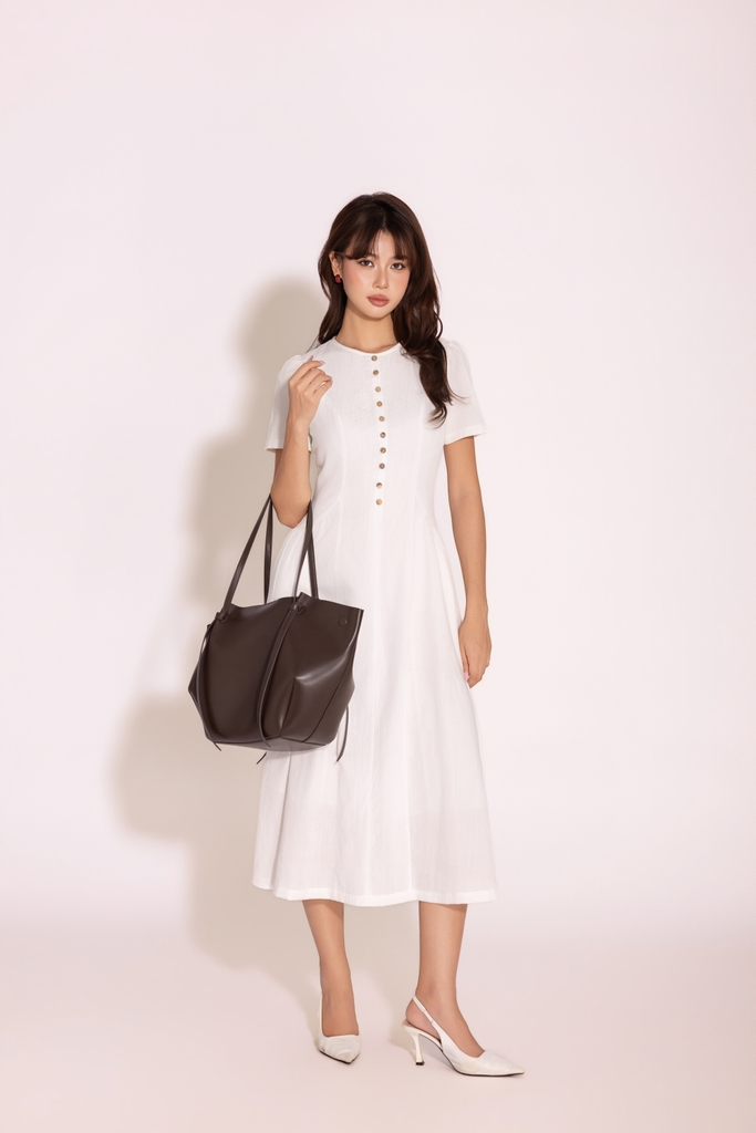 Ivory Ease Dress | Đầm Linen D14054LW01