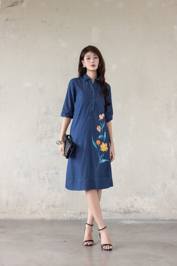 Đầm Jean Thêu D13829