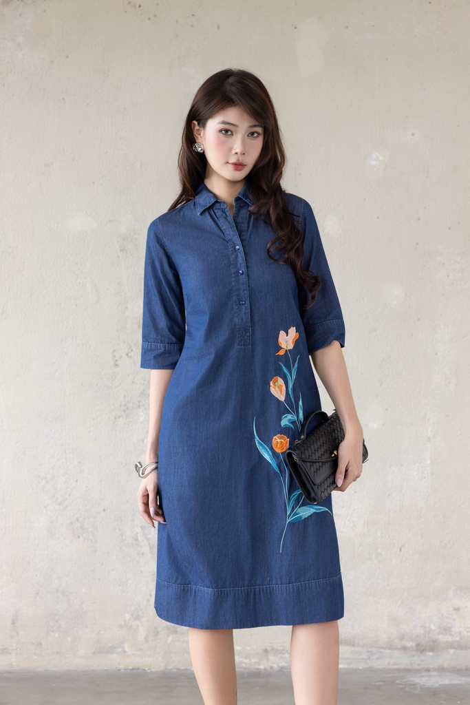 Đầm Jean Thêu D13829