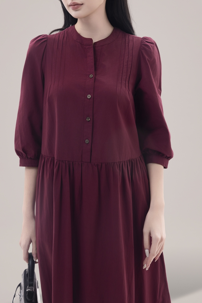 Swanlake | Váy Đầm Phom A Cổ Trụ Chất Liệu Cotton - D12355LW01