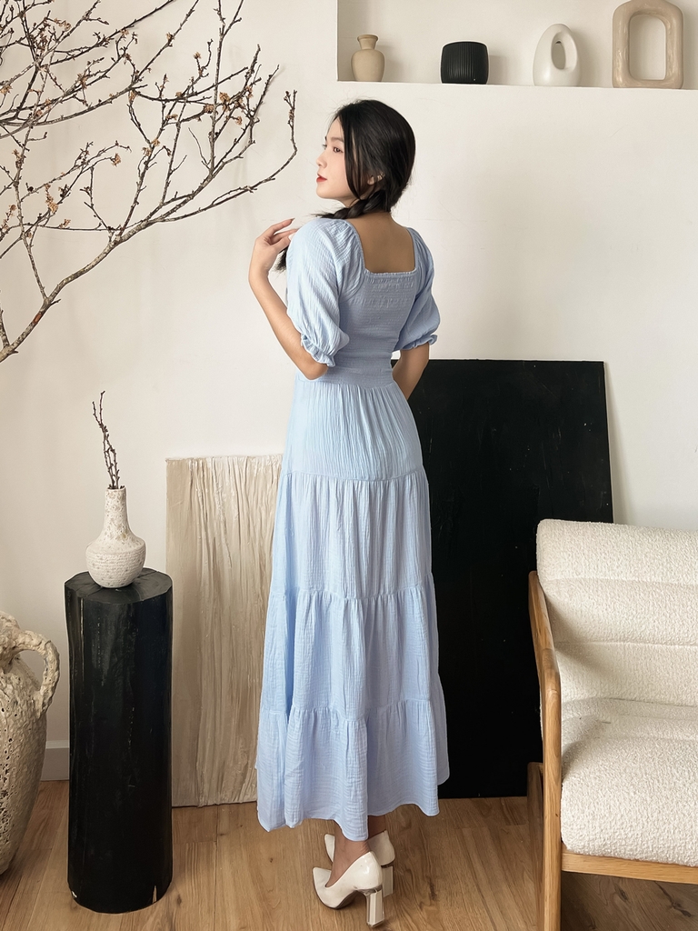 Đầm Maxi Nhún Kiểu Tay Lỡ Swanlake - D10087LW03