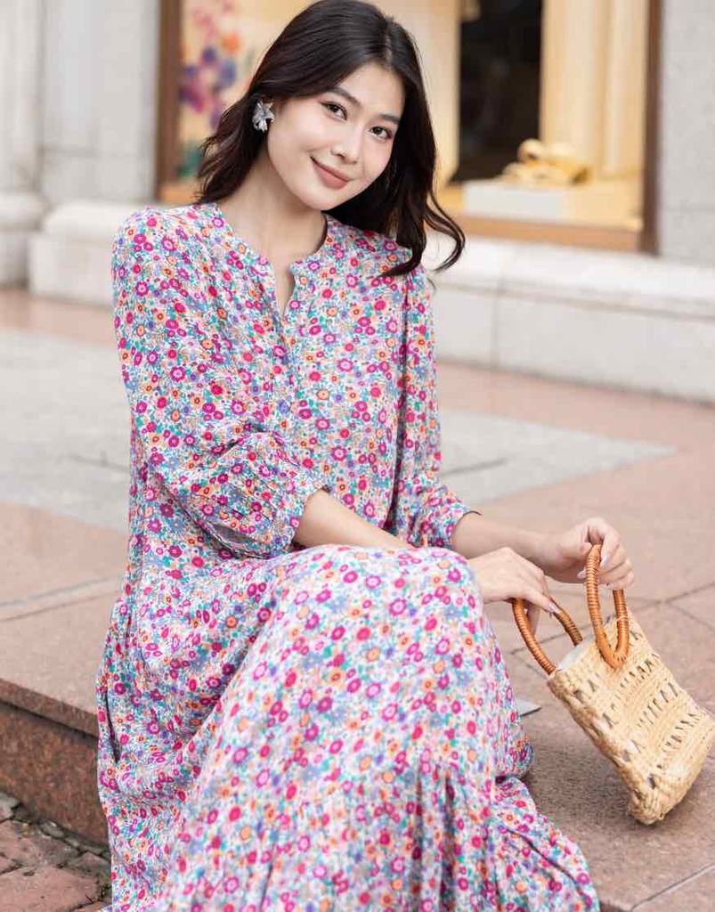 Đầm Maxi Phom Dài Chất Liệu Xô Bông - D10887LW01