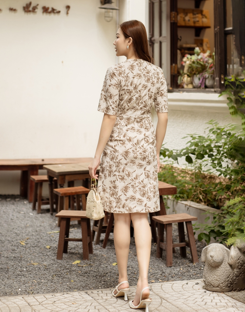 Đầm Phom A Vải Cotton Nhung Bông Swanlake - D11257LW01