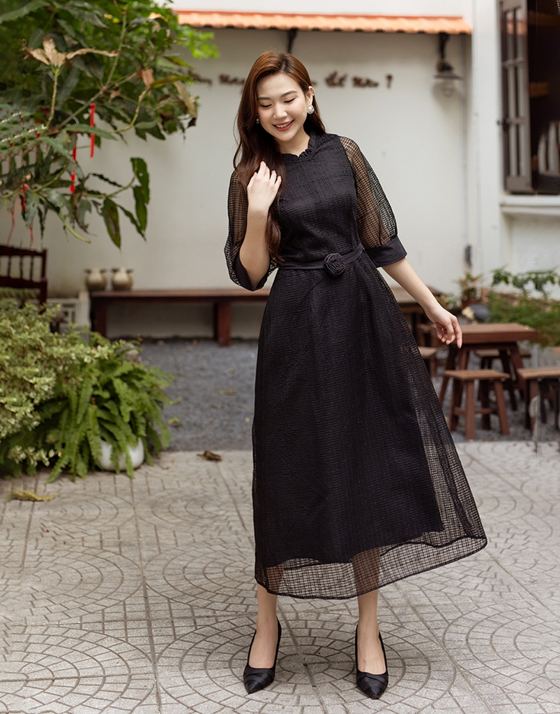 Đầm Tiệc Ren Lưới Phom A - D11323LW01