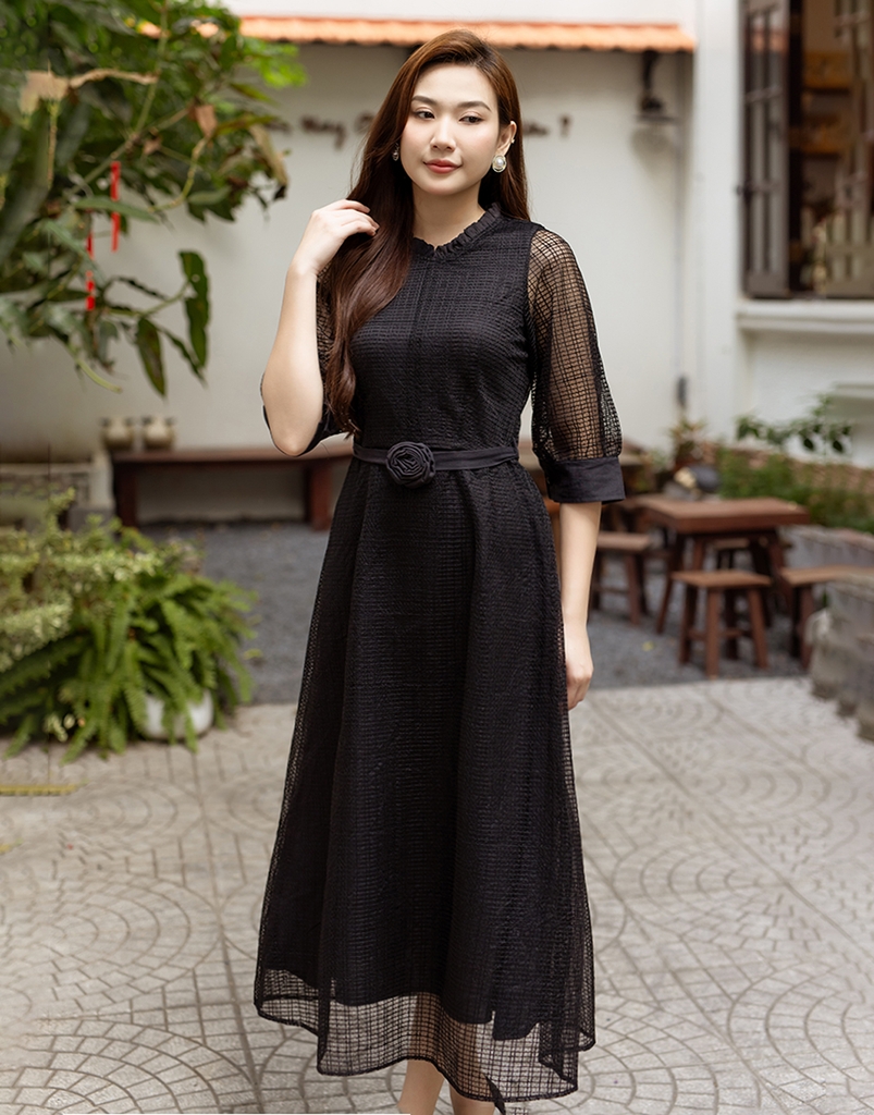 Đầm Tiệc Ren Lưới Phom A - D11323LW01