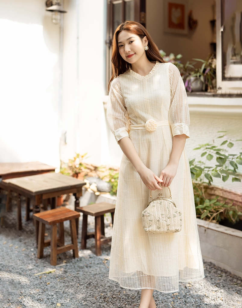 Đầm Tiệc Ren Lưới Phom A - D11323LW01
