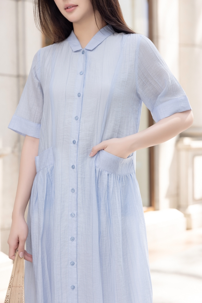 Đầm Dáng Dài Chất Liệu Vải Tơ Swanlake - D11382LW02