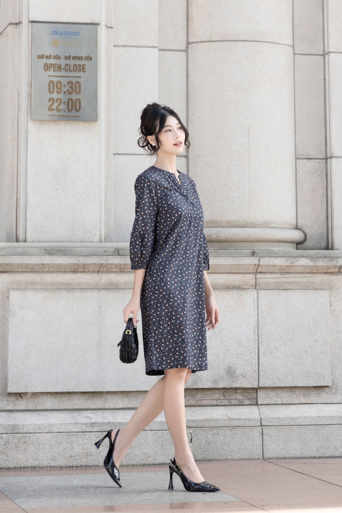 Đầm Phom Suông Cotton Tay Lỡ  Swanlake - D12364LW01