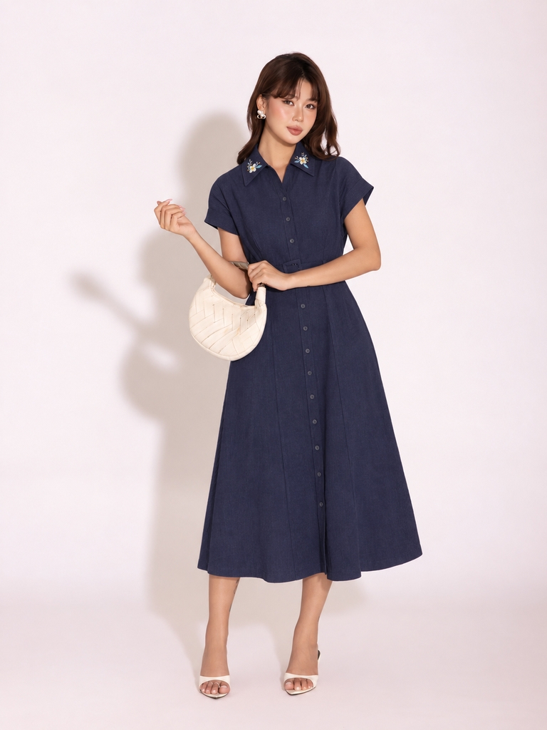 Blue Serenity Dress | Đầm Cotton D13978LW01