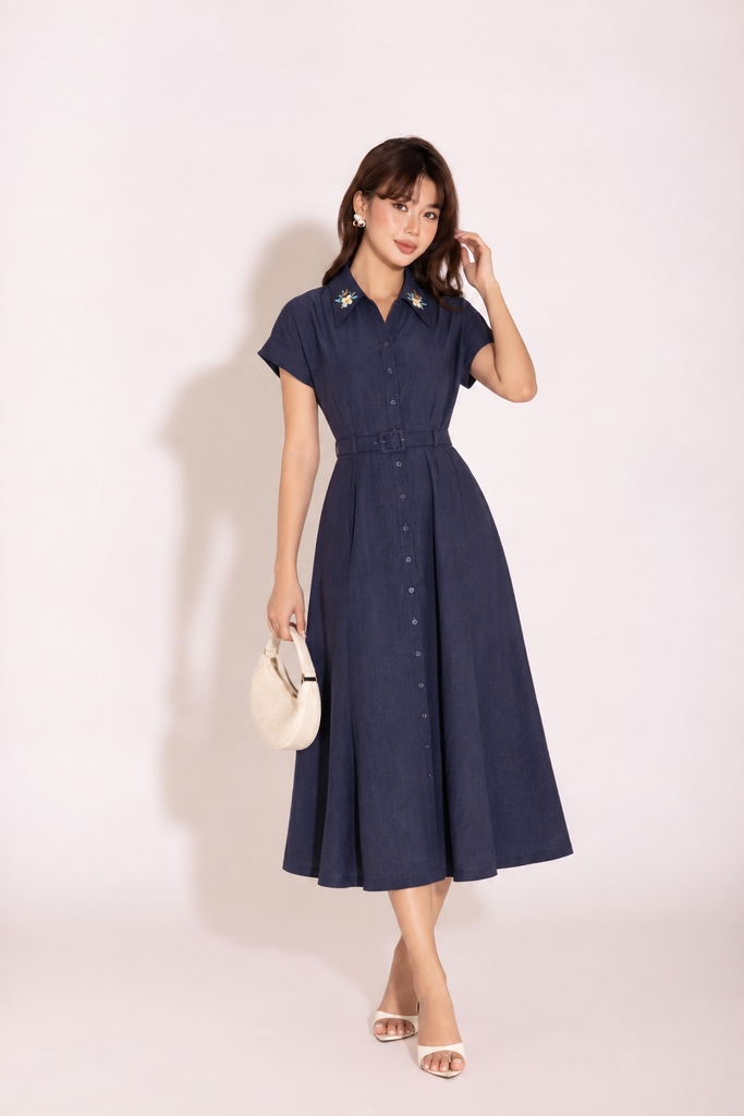 Blue Serenity Dress | Đầm Cotton D13978LW01