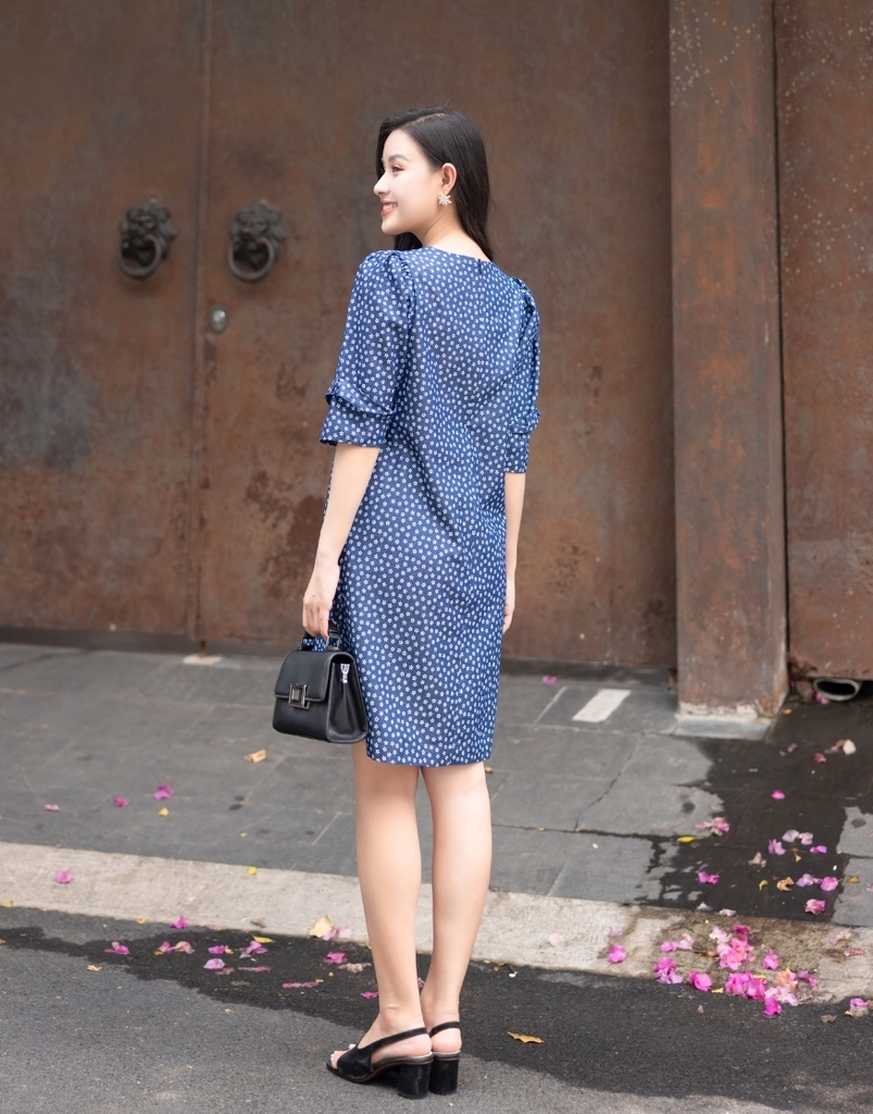 Đầm Jean Wash Suông Tay Nẹp - D09293LW07