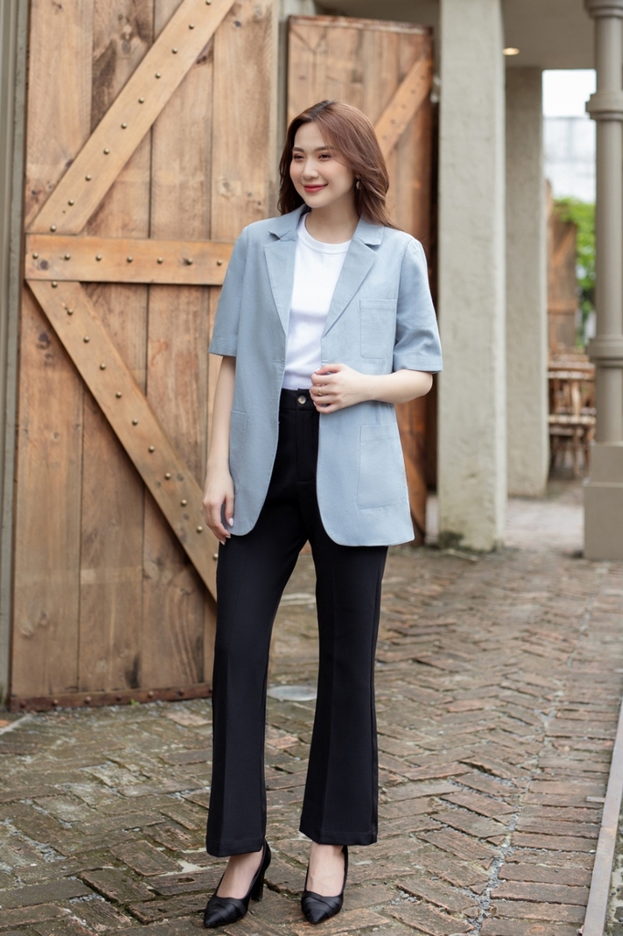 Quần Ống Loe Lưng Co Giãn Swanlake (Plus Size) - Q10252LW01