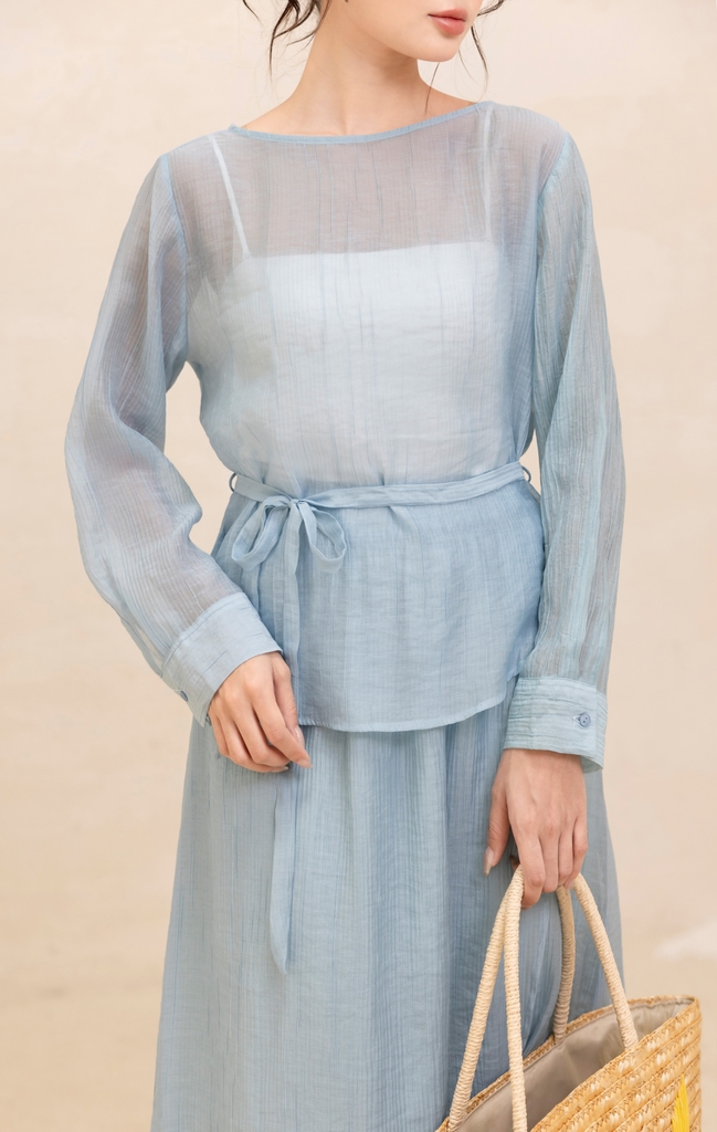 Swanlake | Set Áo Váy Công Sở Chất Chất Tơ Xốp - B12347LW01