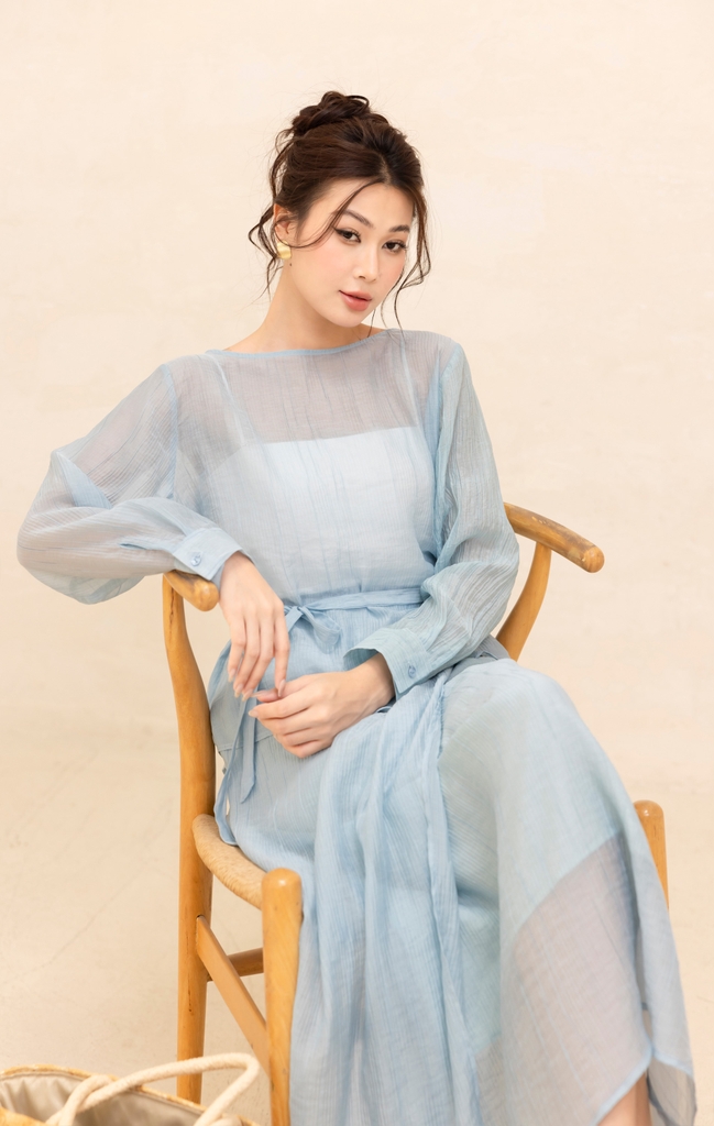 Swanlake | Set Áo Váy Công Sở Chất Chất Tơ Xốp - B12347LW01