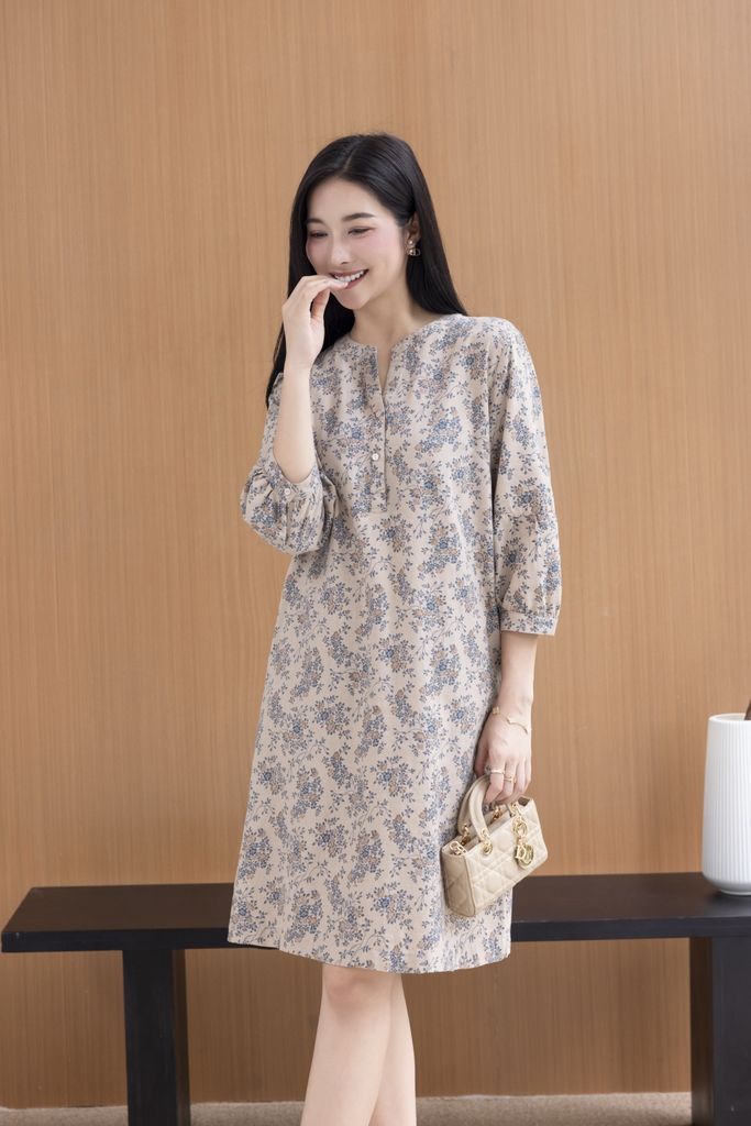 Đầm Phom Suông Cotton Tay Lỡ Swanlake - D12364LW01