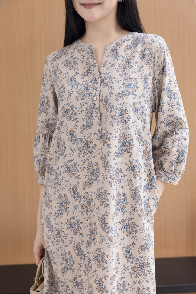 Đầm Phom Suông Cotton Tay Lỡ Swanlake - D12364LW01