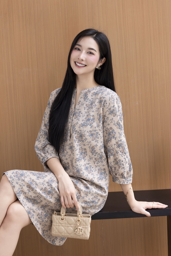 Đầm Phom Suông Cotton Tay Lỡ Swanlake - D12364LW01