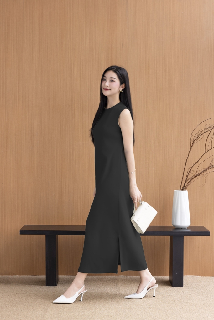 Swanlake | Đầm Sát Nách Phom Suông Chất Thun Dày Basic Swanlake - D11256LW01