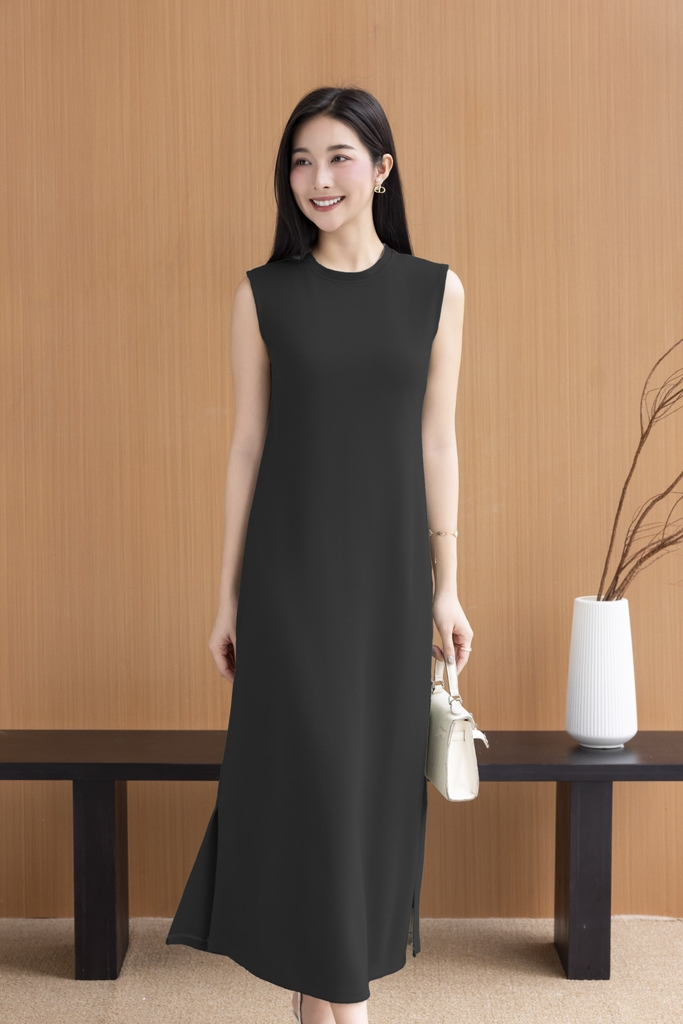 Swanlake | Đầm Sát Nách Phom Suông Chất Thun Dày Basic Swanlake - D11256LW01