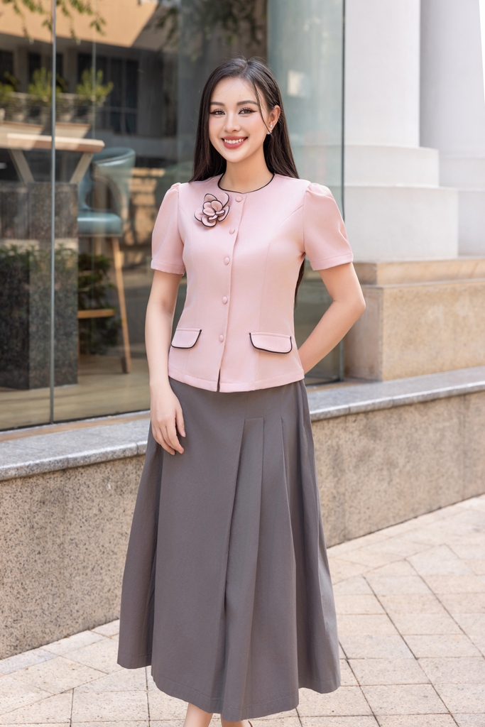Swanlake | Chân Váy Phom Dài A Rộng Lưng Dây Kéo - V12246LW01