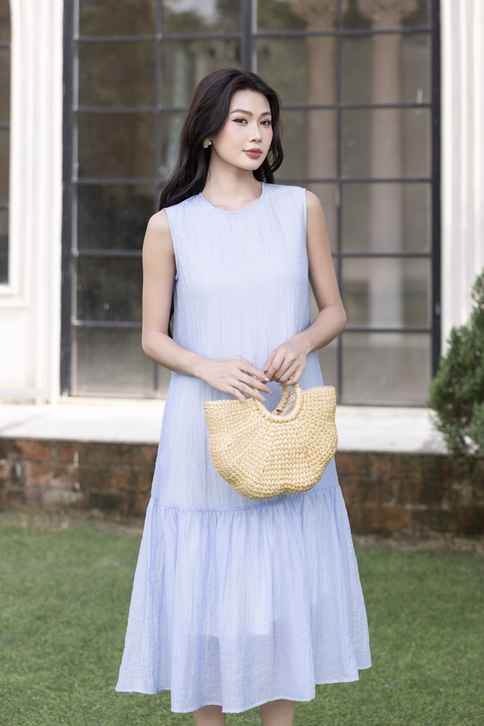 Swanlake | Đầm Phom Suông Sát Cánh Tơ Gân Phom Suông Đuôi Cá D11519LW01