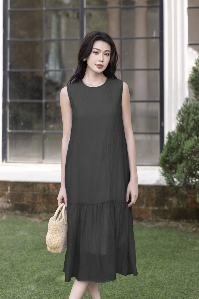 Swanlake | Đầm Phom Suông Sát Cánh Tơ Gân Phom Suông Đuôi Cá D11519LW01
