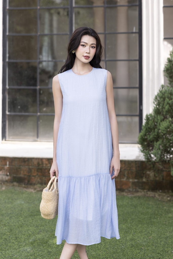 Swanlake | Đầm Phom Suông Sát Cánh Tơ Gân Phom Suông Đuôi Cá D11519LW01