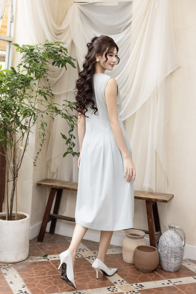 Swanlake | Váy Đầm Phom A Sát Nách Chất liệu Cotton Xếp Ly - D12224LW01