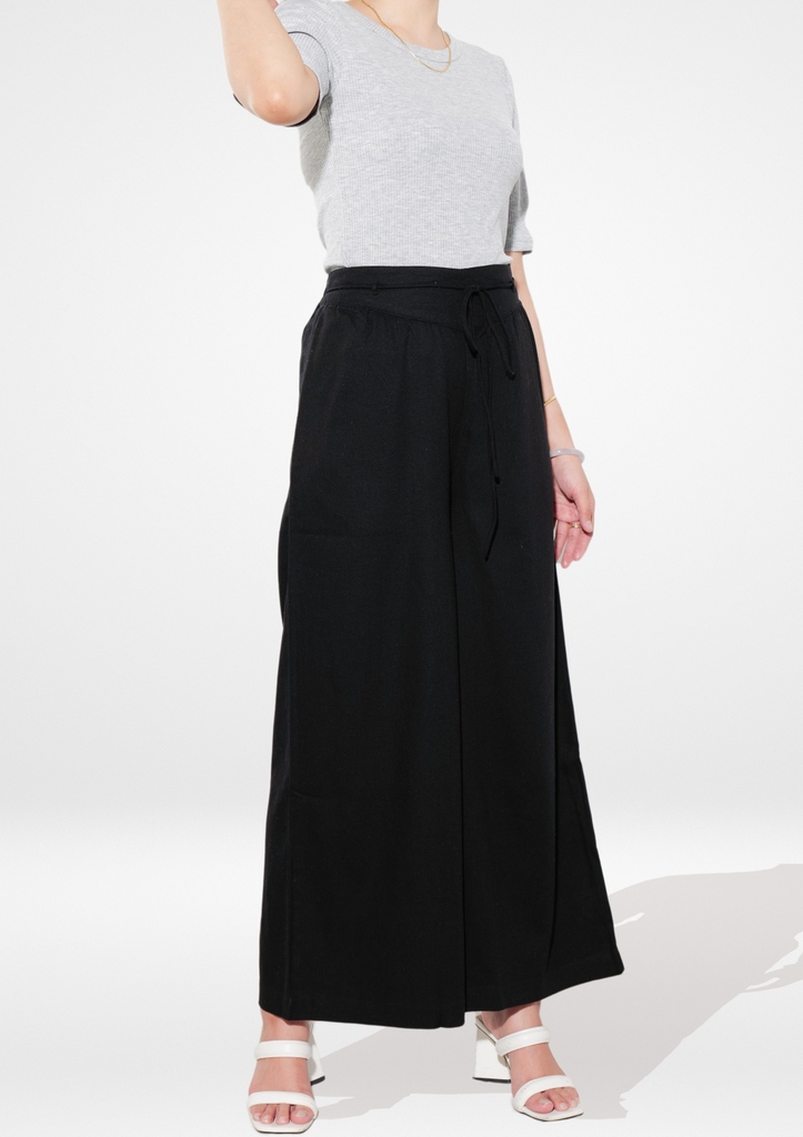 Quần Linen Ống Rộng Dây Rút Swanlake - Q11627LW02
