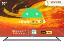 Smart Tivi Coocaa Android 10 4K UHD 55 inch 55S6G PRO SILVER - Hàng chính hãng