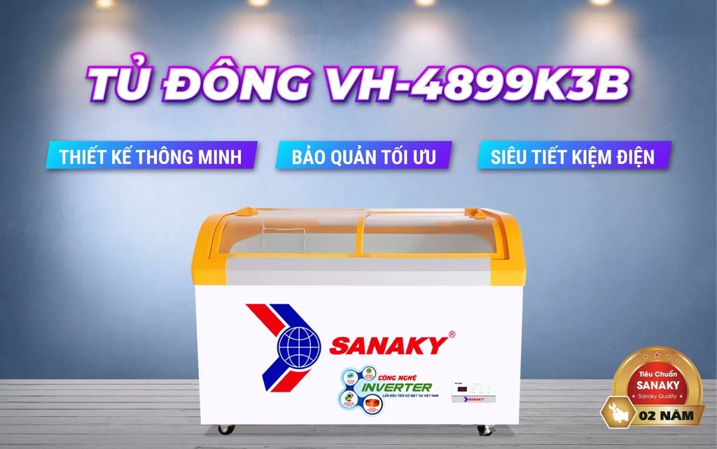 Tủ Đông Inverter Sanaky VH-4899K3B 350 lít