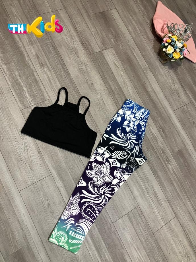 Set YG Hồng + Quần Họa Tiết Xanh