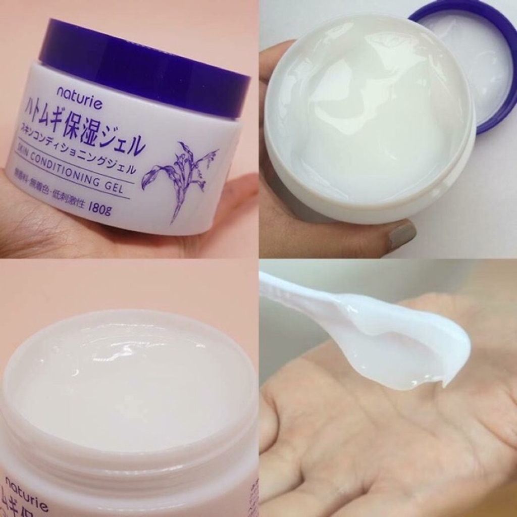 Dưỡng da Kem dưỡng ẩm Ý Dĩ Hatomugi Trẻ Hoá Da Naturie Skin Conditioning Gel 180g | LYO SHOP - Beauty & Heath