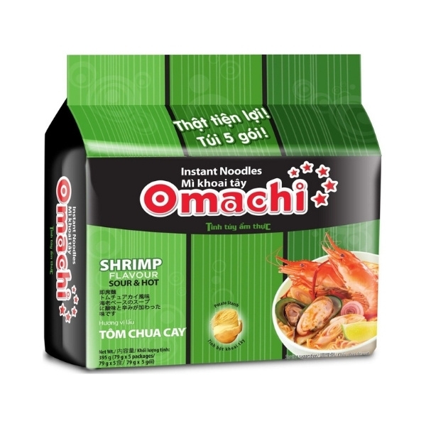 Bịch mì Omachi Tôm Chua cay (5goi)