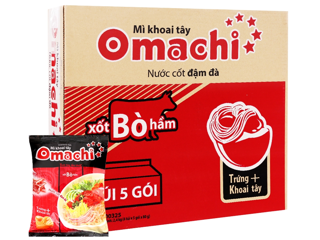 Bịch mì Omachi bò hầm (5 gói)