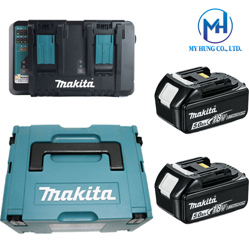 Bộ pin sạc Makita 197629-2 (BL1850B*2+DC18RD+MAKPAC3)