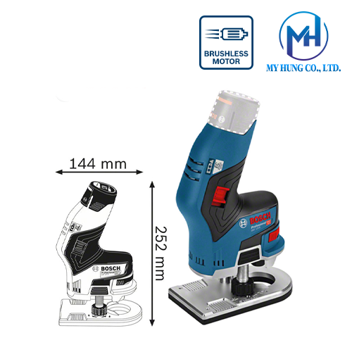 Máy phay dùng pin 12v Bosch GKF 12V-8 (Thân máy)