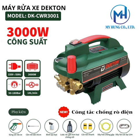 Máy rửa xe Dekton DK-CWR3001 (Có chỉnh áp)