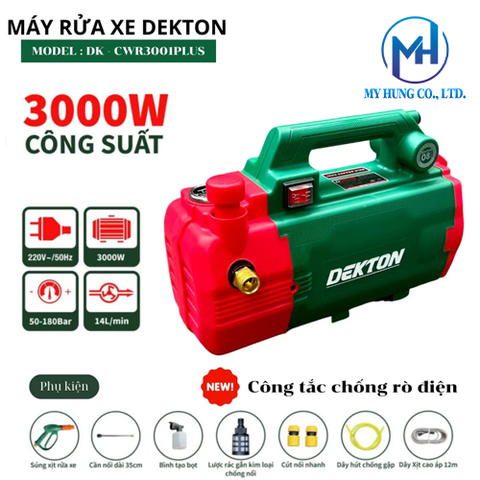 Máy rửa xe Dekton DK-CWR3001Plus (Có chỉnh áp)