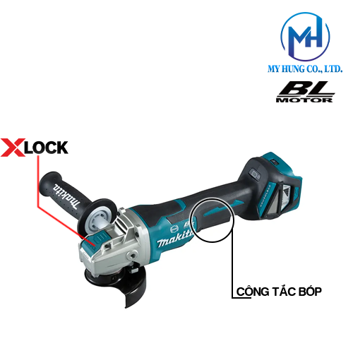 Máy mài góc dùng pin 18v Makita DGA419Z(100MM/Thân máy)