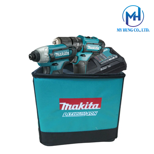 Bộ sản phẩm dùng pin 12v Makita CLX228S (HP333D+TD110D)