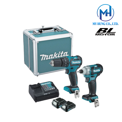 Bộ sản phẩm dùng pin 12v Makita CLX205SX2 (HP332D+TD111D)