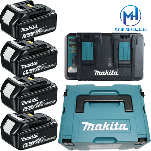 Bộ pin sạc Makita 197626-8 (BL1850B*4+DC18RD+MAKPAC3)
